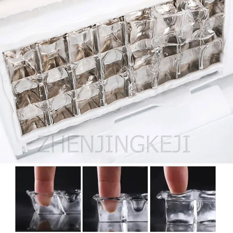

Home Ice Maker Small Milk Tea Shop 25KG Transparent Cover Mini Square Shape Frozen Appliances Ice Making Machines For Business