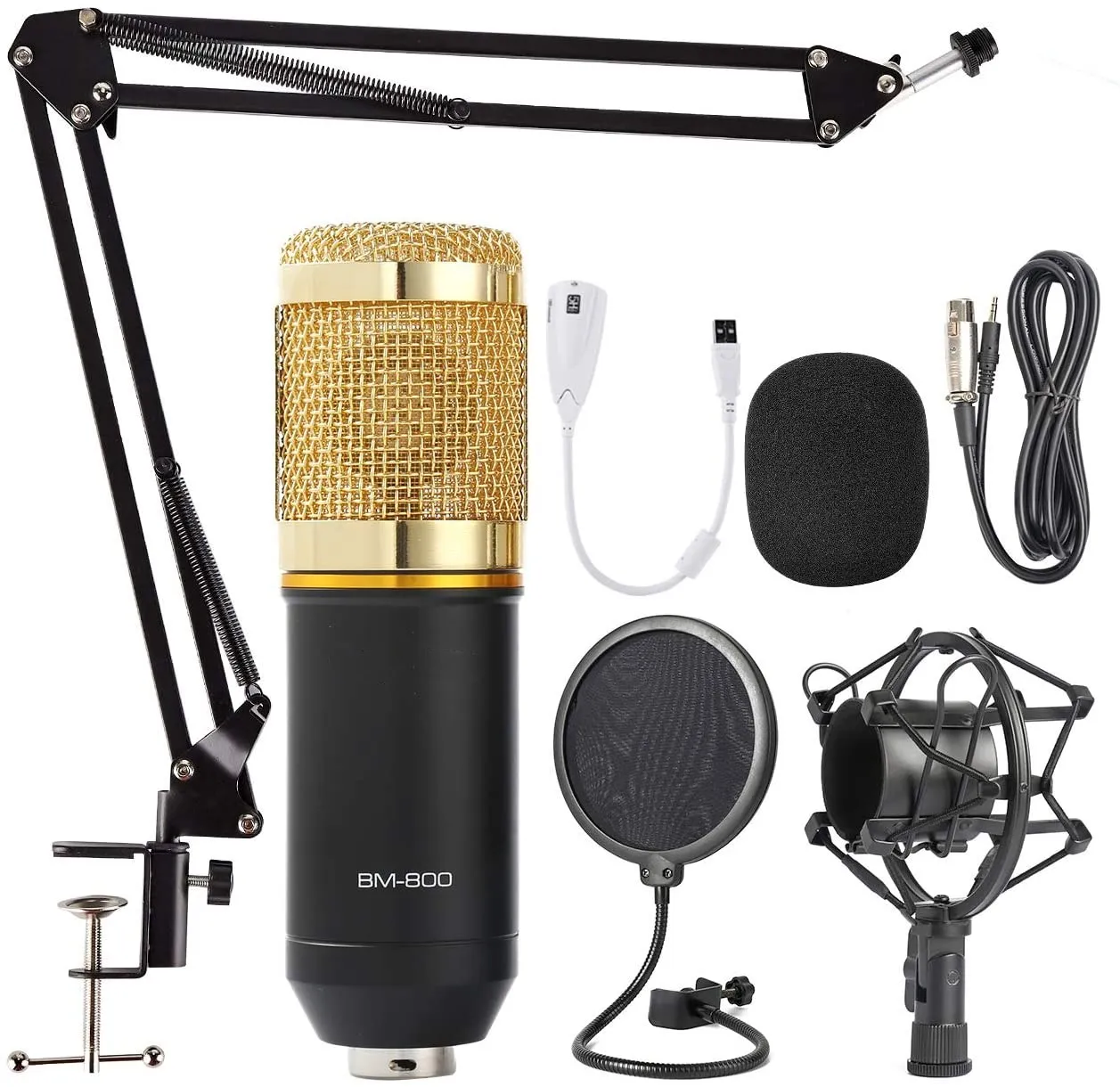 

microphone BM800 karaoke studio condenser mikrofon mic bm-800 For KTV Radio Braodcasting Singing Recording computer BM 800