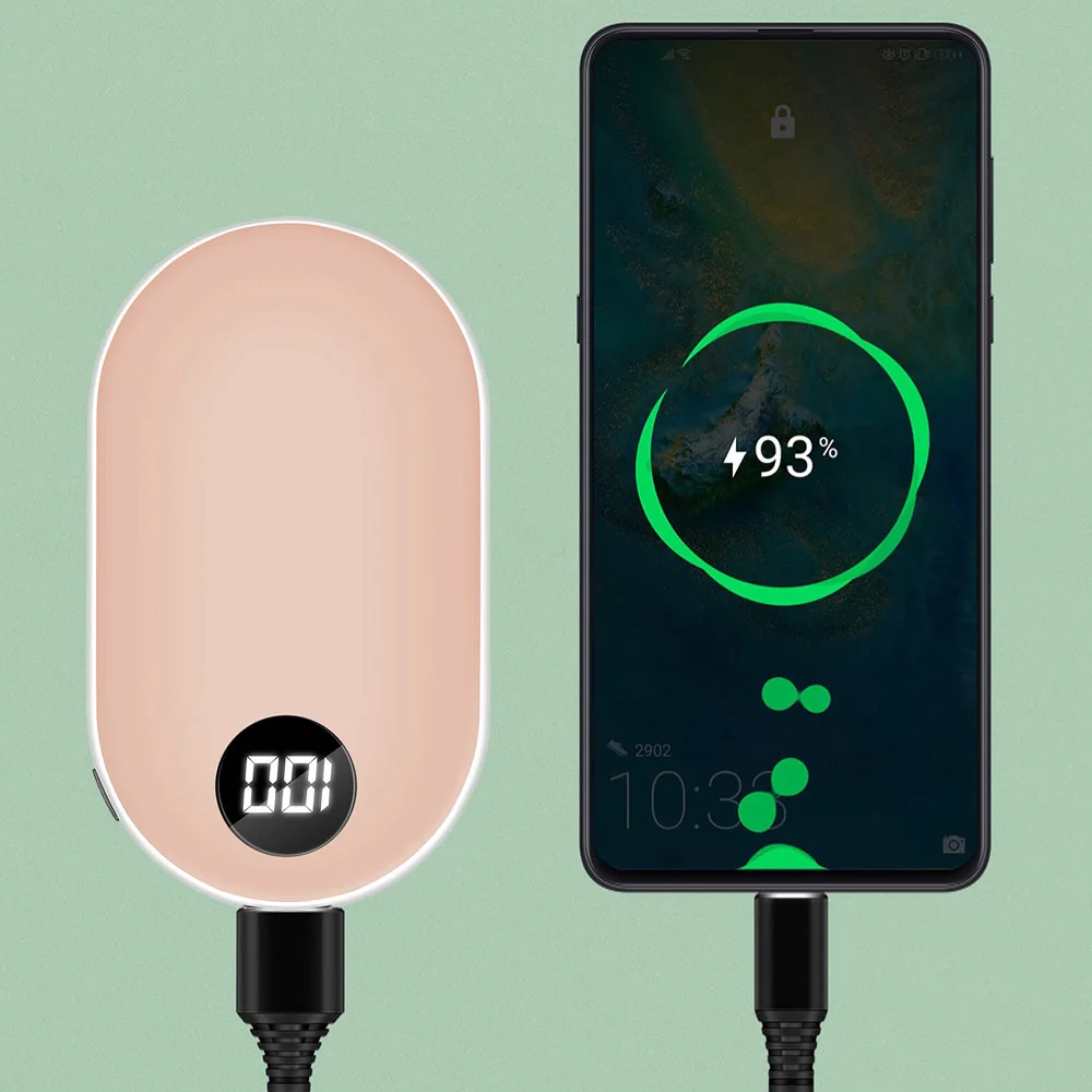 5200 мА/ч USB Перезаряжаемые грелка для рук Мощность банк двухсторонняя 5s быстрого