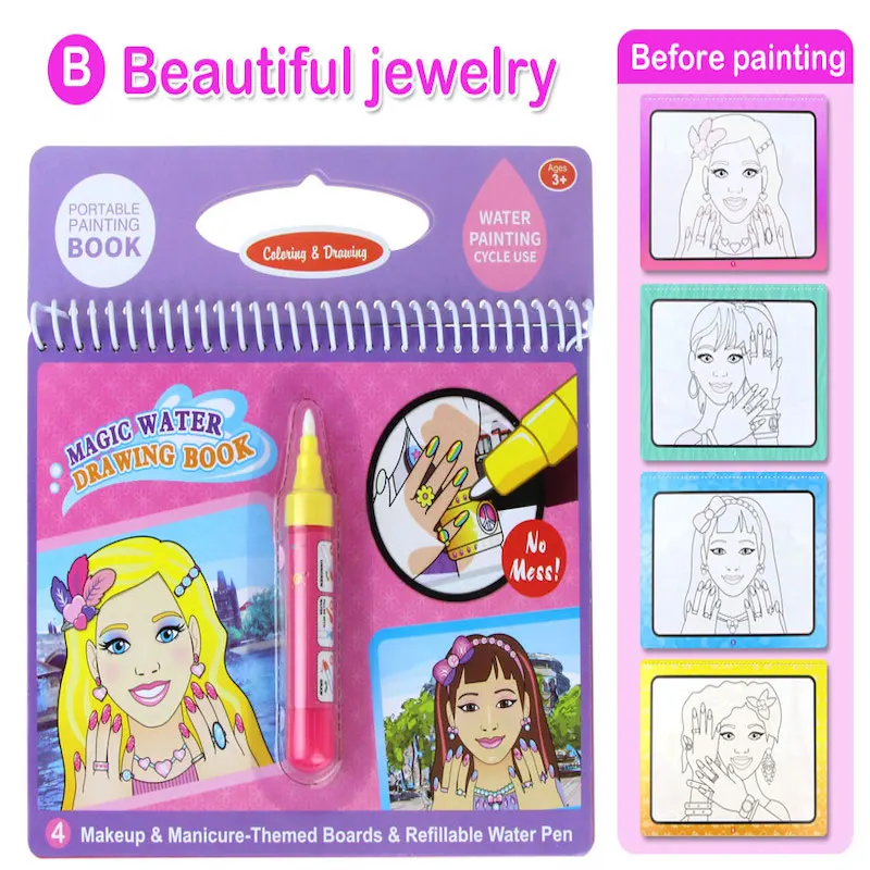 Волшебная книга для рисования водой раскраска и волшебная ручка игрушки раннее
