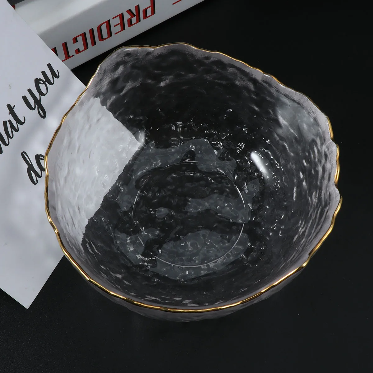 Японский стиль салатные тарелки нерегулярная волна прозрачная стеклянная чаша