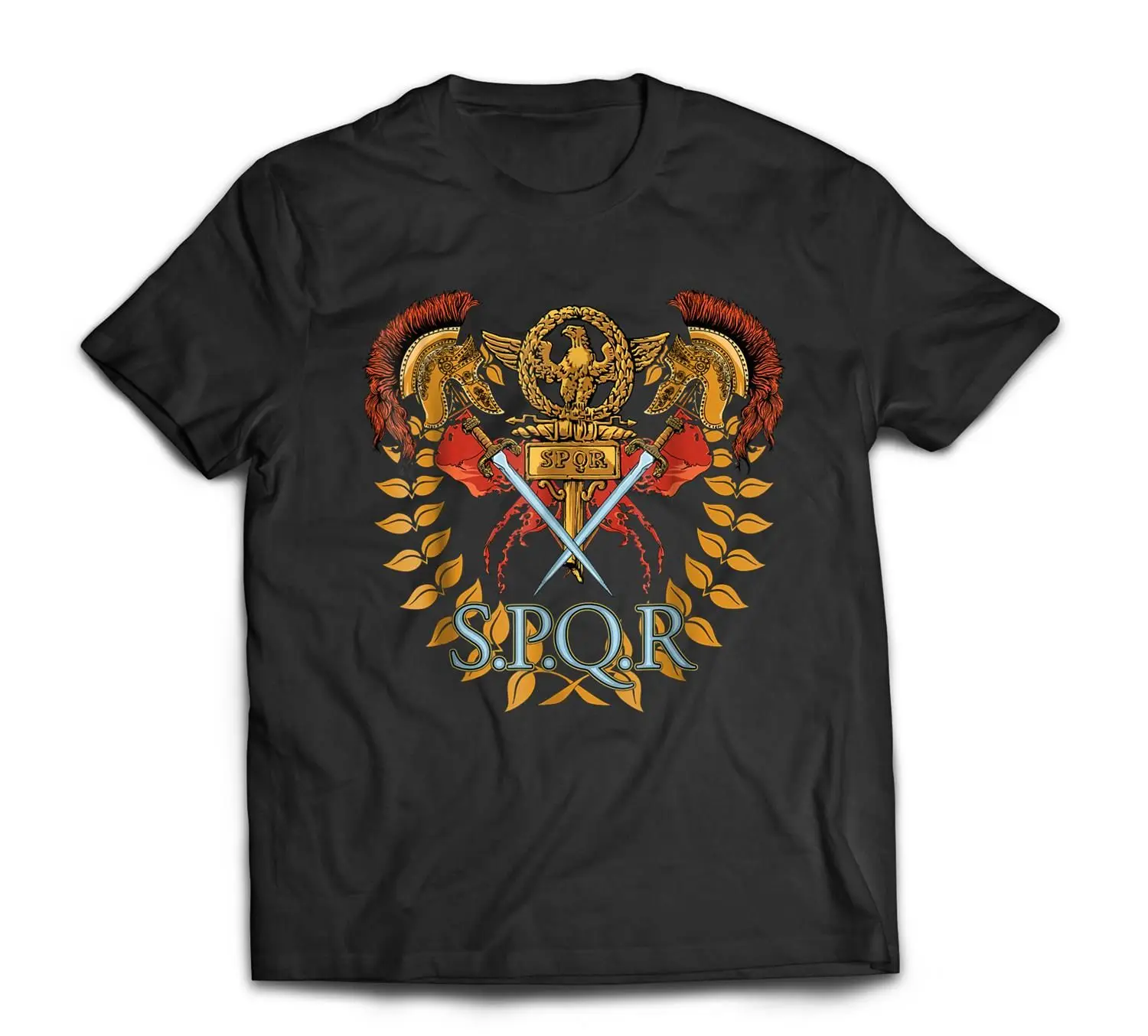 

Cool design SPQR T-shirt of Roman Empire Legion. Summer cotton short sleeve O-neck unisex T-shirt