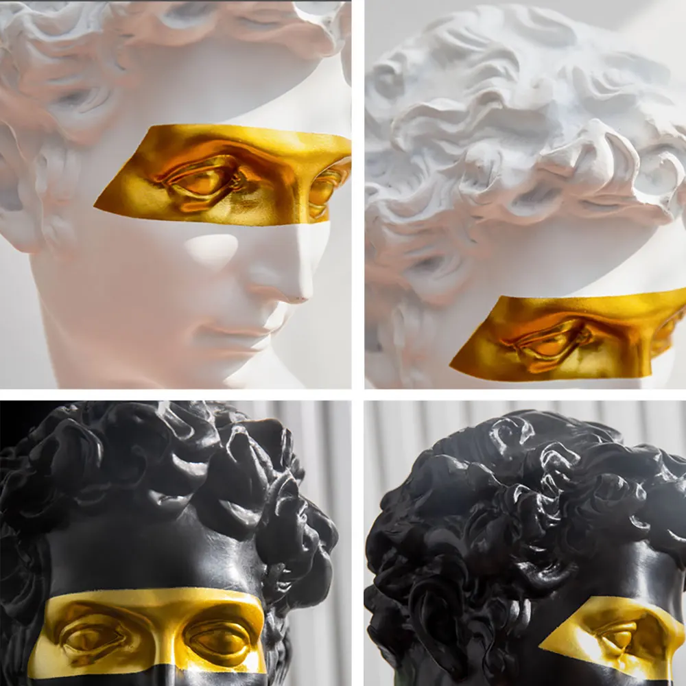 

home decoration sculpture modern art Nordic Punk Style Gypsum Head Firenze Giuliano de' Medici Figurine David Steam wave Retro