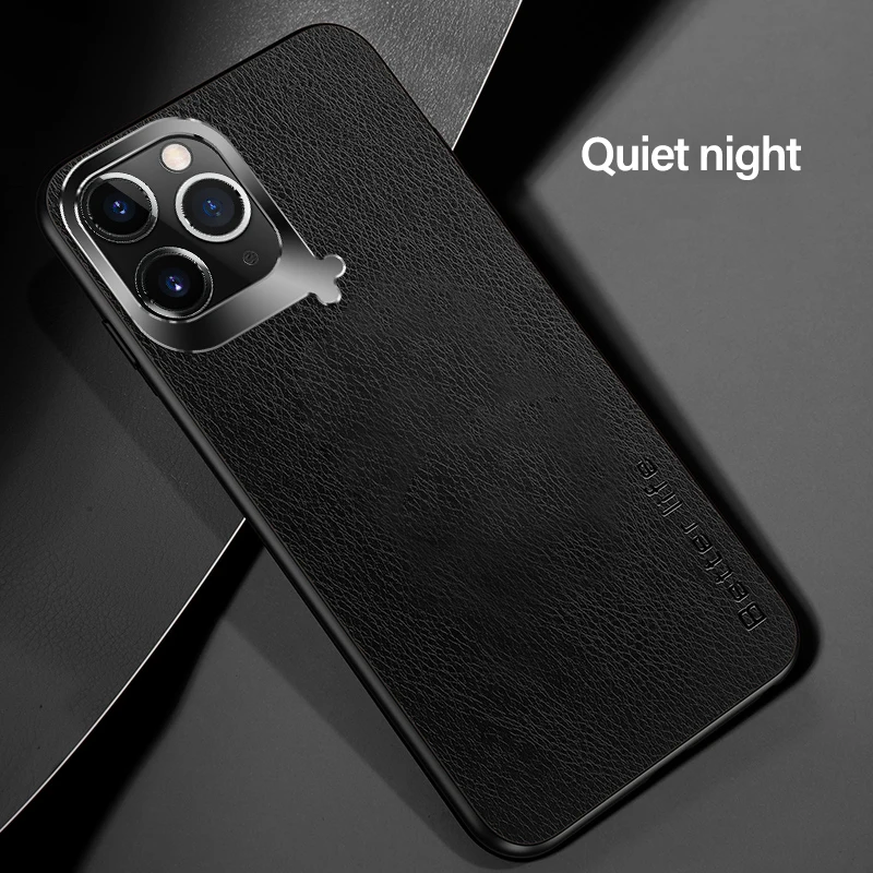 

Luxury leather phone case for iPhone 12 11 Pro Max SE XSmax XR XS X 8 7 Plus Silicone Fashion Anti-fall Protective Case