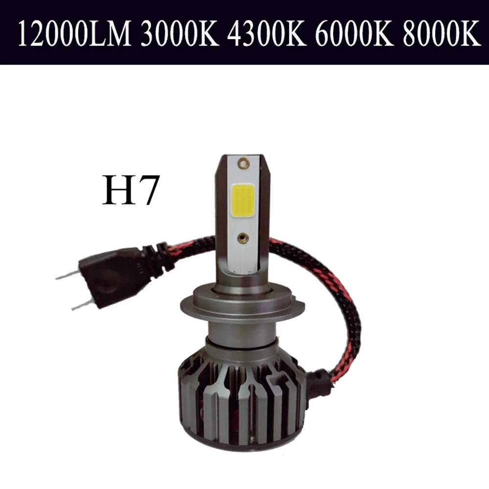 ZTZPIE 12000LM 4300K 6000K 8000K 3000K 9005 9006 H1 H8 H7 H4 H11H9 9012 Turbo светодиодные лампы 12V Автомобильные фары супер яркий COB светодиодные лампы