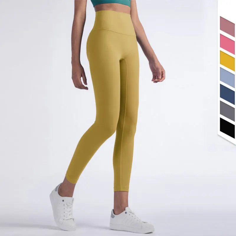 

2020 Hot Sale Fitness Female Seven Points Trouser Leggings 8 Colors Running Pants Comfortable And Formfitting Yoga Pants