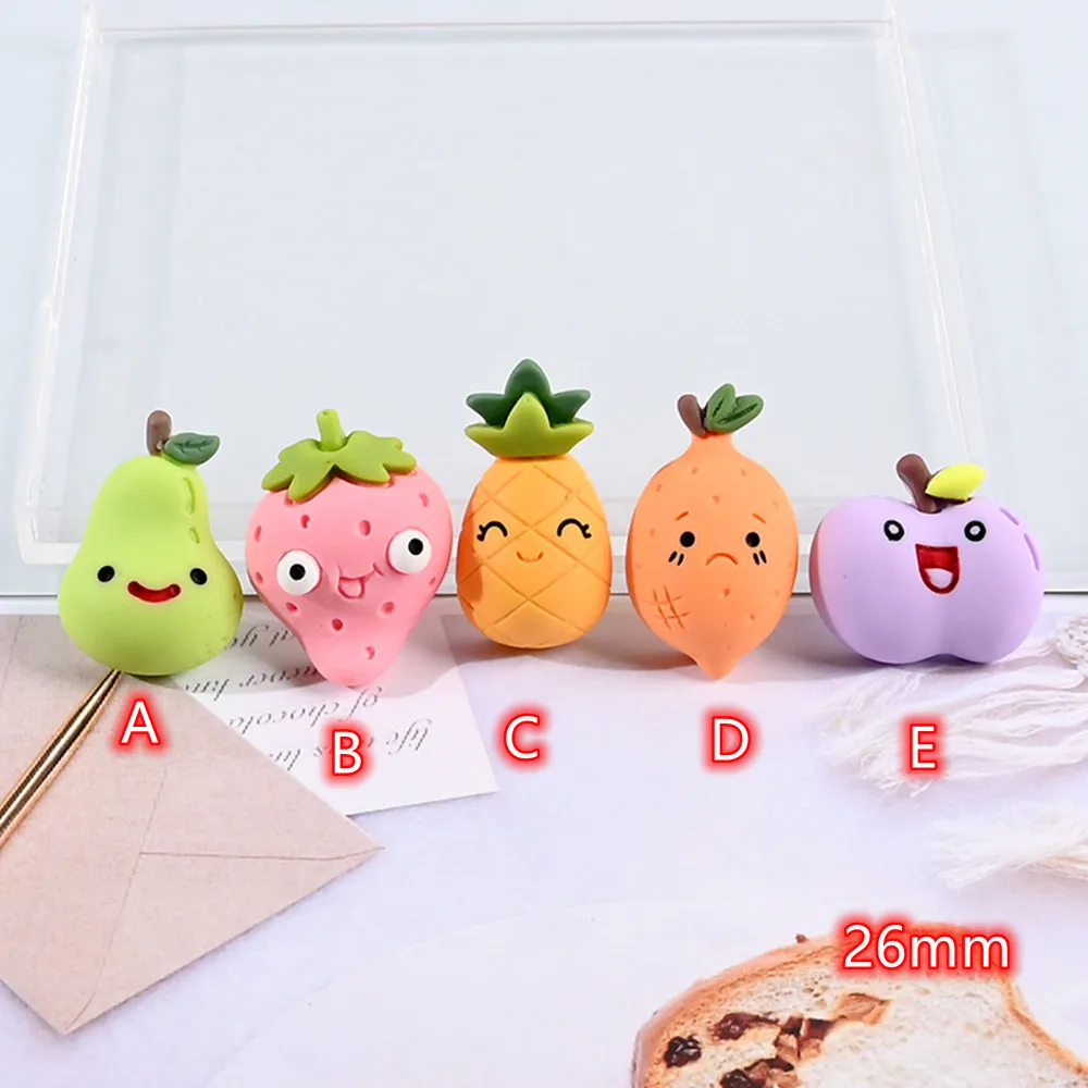 

10 шт., разноцветные кабошоны в виде фруктов