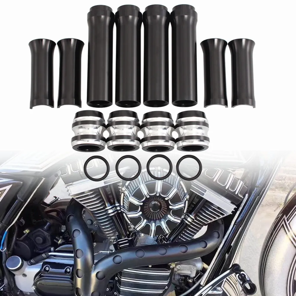 

Aluminum Pushrod Tube Kit Covers For Harley Models Twin Cam Dyna Softail Touring Electra Glide Fatboy Breakout 99-17 10GA