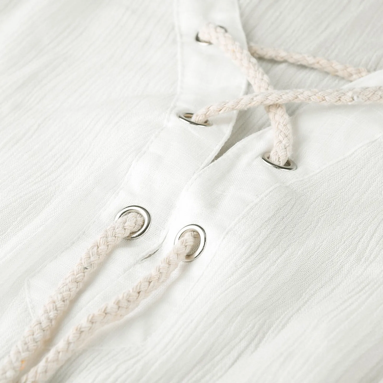 Рубашка Мужская льняная с коротким рукавом и V-образным вырезом | одежда