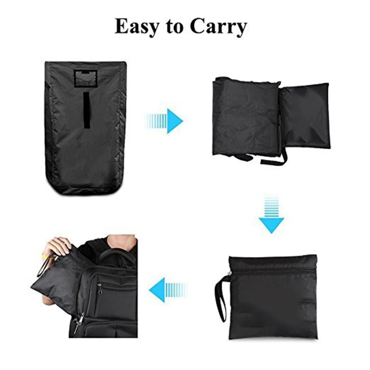 

Portable Black Car Seat Travel Bag for Baby Child Car Safety Seat Dust Protection Cover Bag Travelling Stroller Bag Accessories