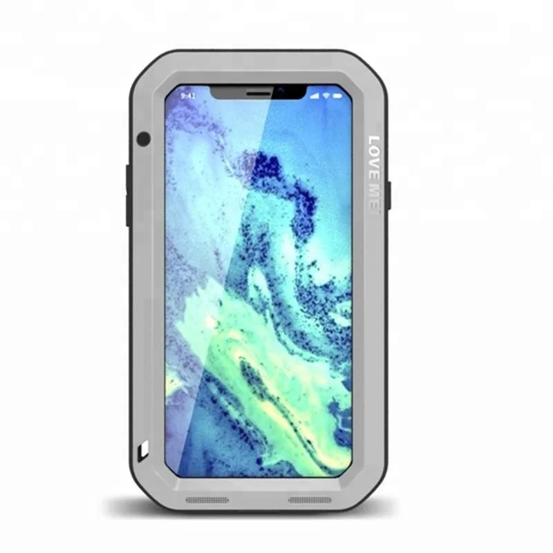 Военный противоударный Прочный Защитный металлический чехол Love Mei для iPhone X