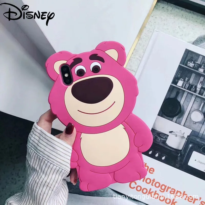 

Disney Cartoon Strawberry Bear for IPhone8plus Mobile Phone Case for IPhone12pro/6s/6/7/8/11/11pro/12mini/12 Cute Phone Case