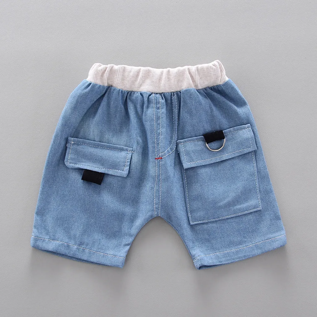 Fashion kids summer suit boy girl plaid top + denim pocket Korean version trend baby clothes пижама детская 50* |