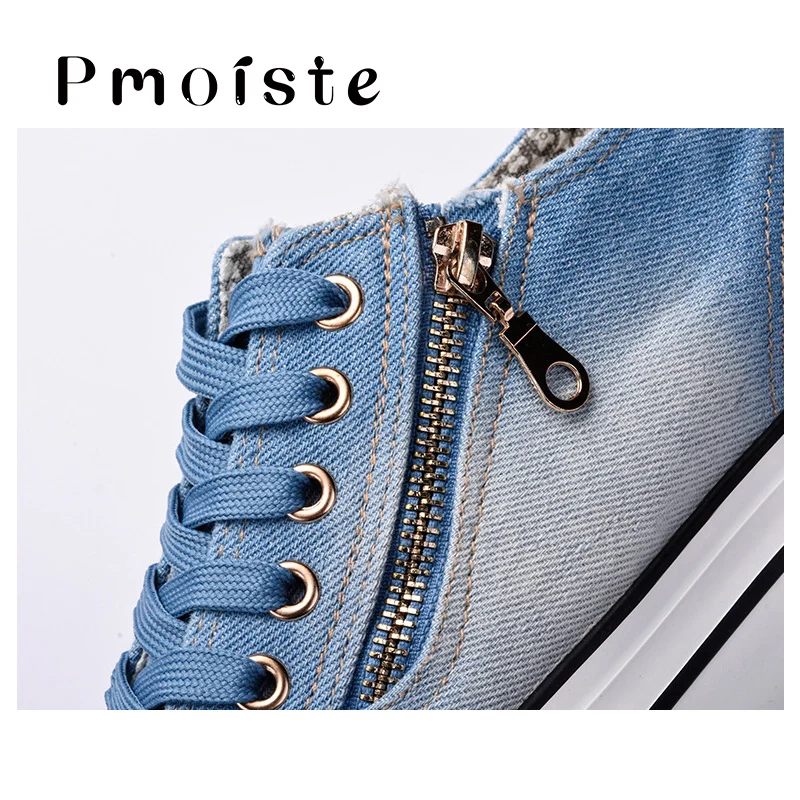 Женская холщовая обувь износостойкие кроссовки на платформе со шнуровкой для