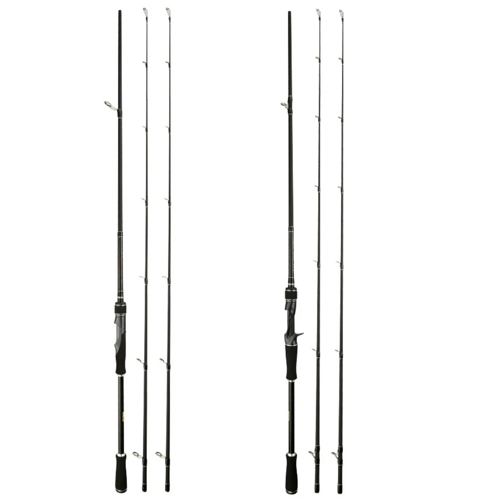 Удочка для спиннинга и кастинга с двумя секциями, изготовленная из карбона, длиной 1,8 метра и жесткостью Supper Hard, с возможностью использования приманок весом от 7 до 35 грамм.