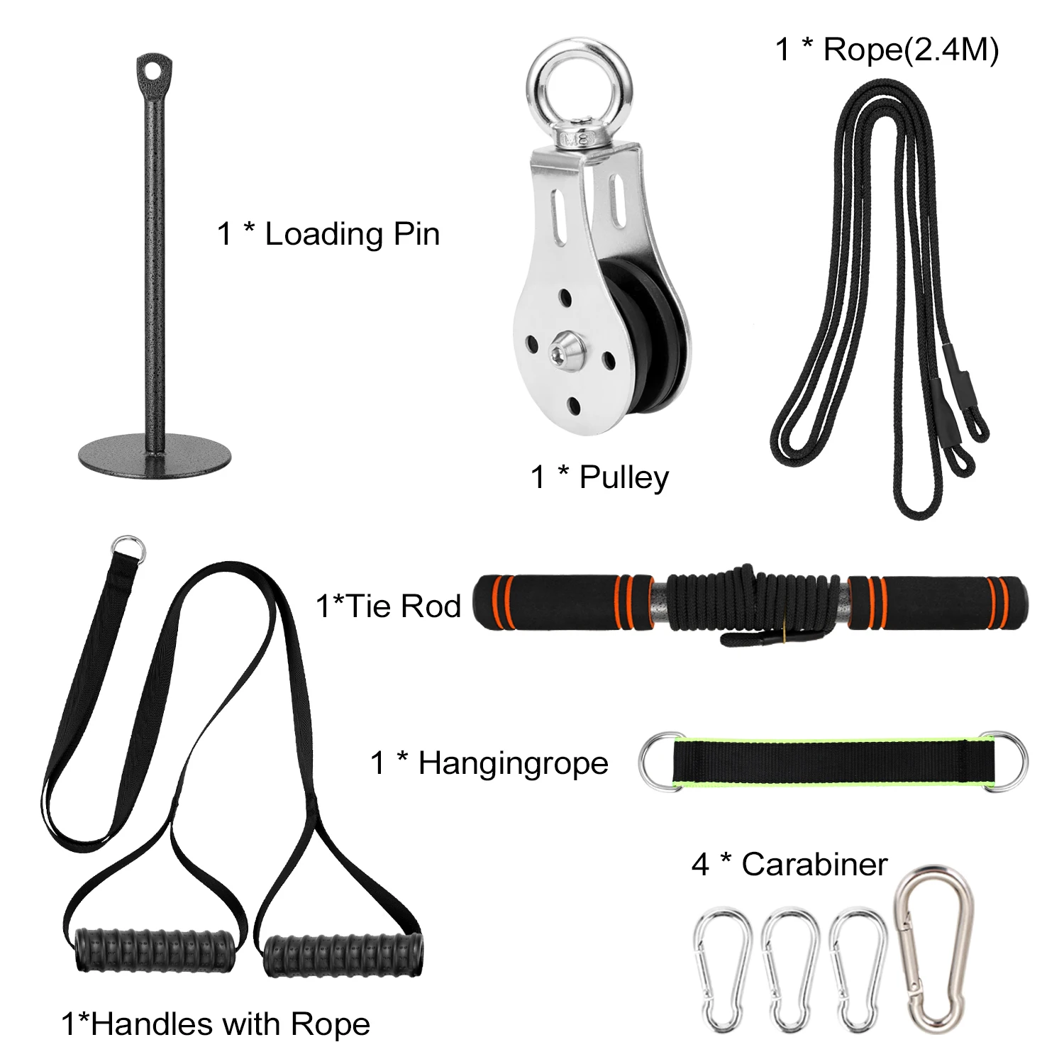 

Fitness DIY Pulley Cable Machine Attachment System Lifting Arm Hand Strength Training Leg Tendon Stretching Equipment