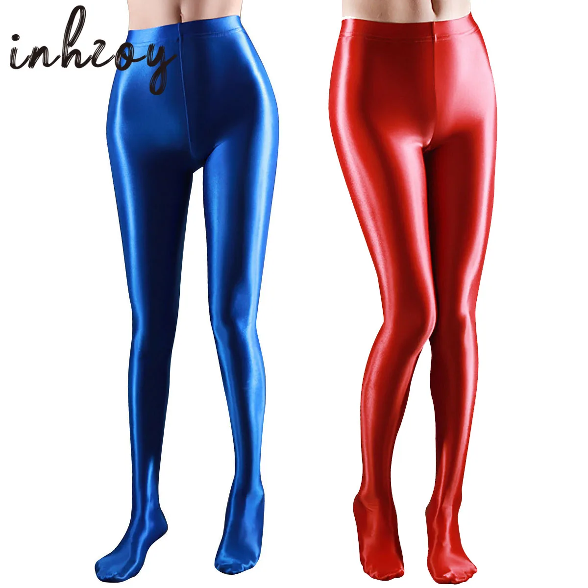 

Womens Yoga Leggings Pants Glossy Pantyhose Ballet Dance Training Gymnastics Pole Dance Tights Trousers