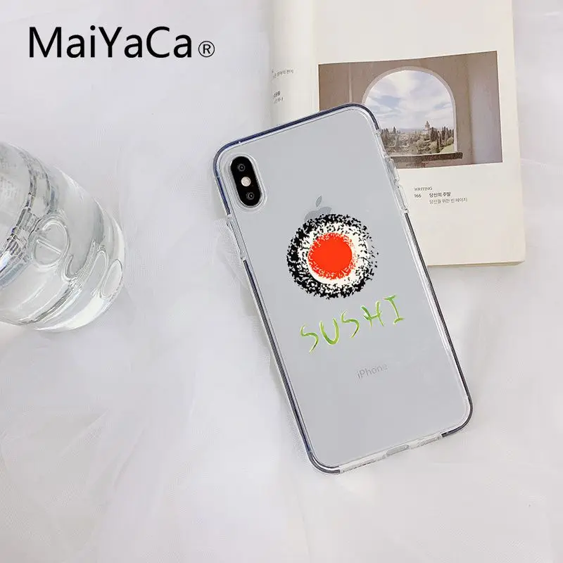 Чехол MaiYaCa для iphone 7 6 X прозрачный чехол суши iPhone 8 6S Plus XS MAX 5 5S SE XR Fundas Capa | Мобильные