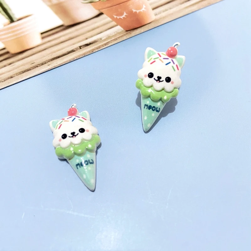 

40Pcs Unicorn Doughnut Cake Ice Cream Planar Resin Figurines DIY Craft Supplies Hair Accessories Phone Arts Material Basteln