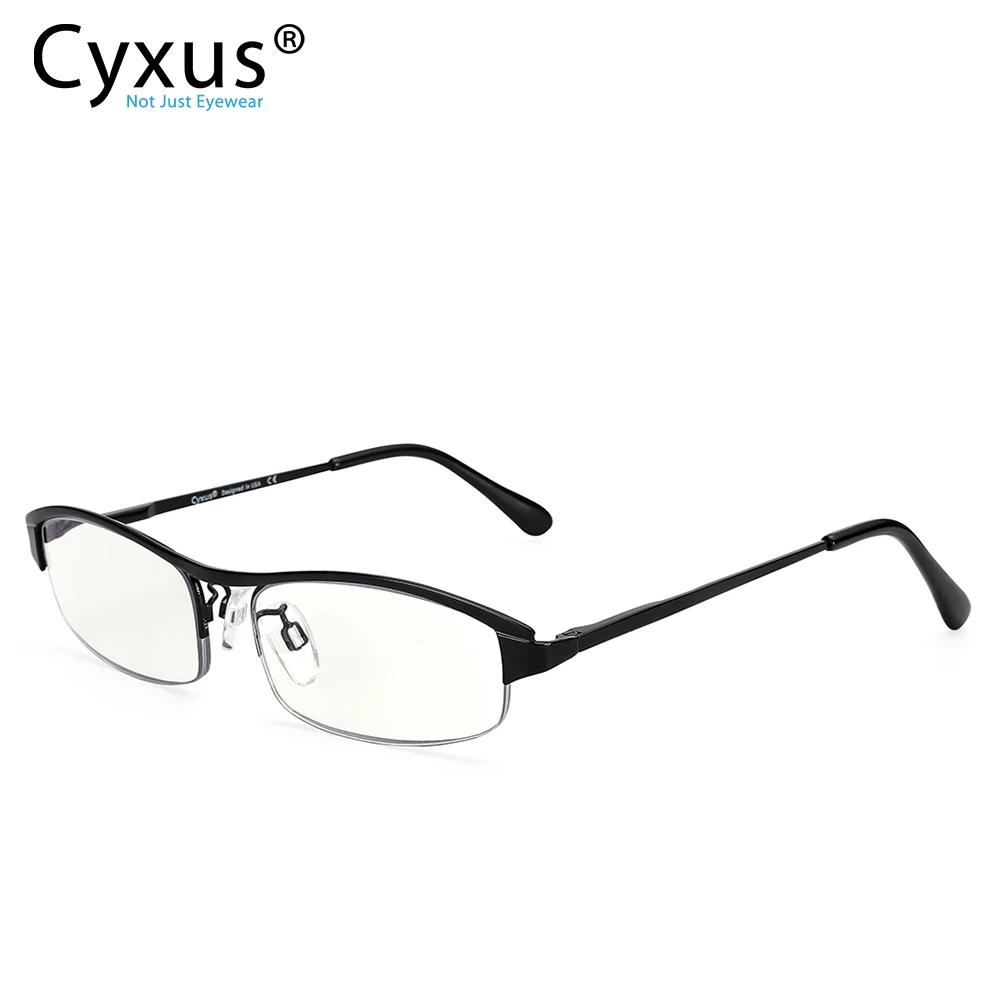 

Cyxus Anti Blue Light Reading Glasses for Men Women ClearLens Half Frame Presbyopic Eyeglasses Unisex Eyewear 2202