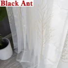 Тюлевые шторы с изображением золотого оленя и леса, для гостиной, тонкая вуаль, декор для спальни, роскошная прозрачная оконная панель, X786F