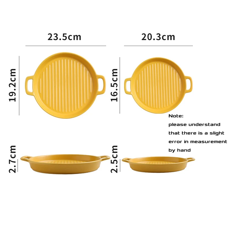 Круглые бинауральные керамические плоские тарелки кухонный поднос для закусок
