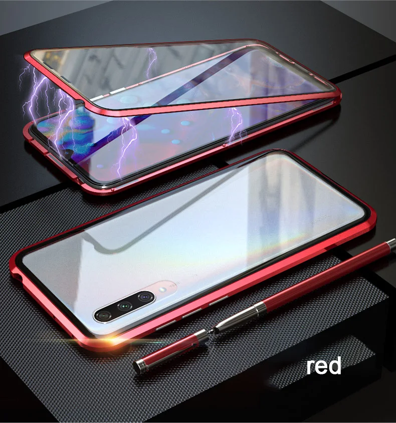 Магнитный чехол для Xiaomi mi CC9 CC9e mi 9 9SE с двойным боковым закаленным стеклом 360 градусов, металлический бампер для Xiao mi 9T Pro