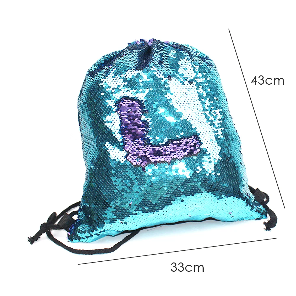 Блестящий Сияющий танцевальный мешок с блестками сумки на шнурке сумка для