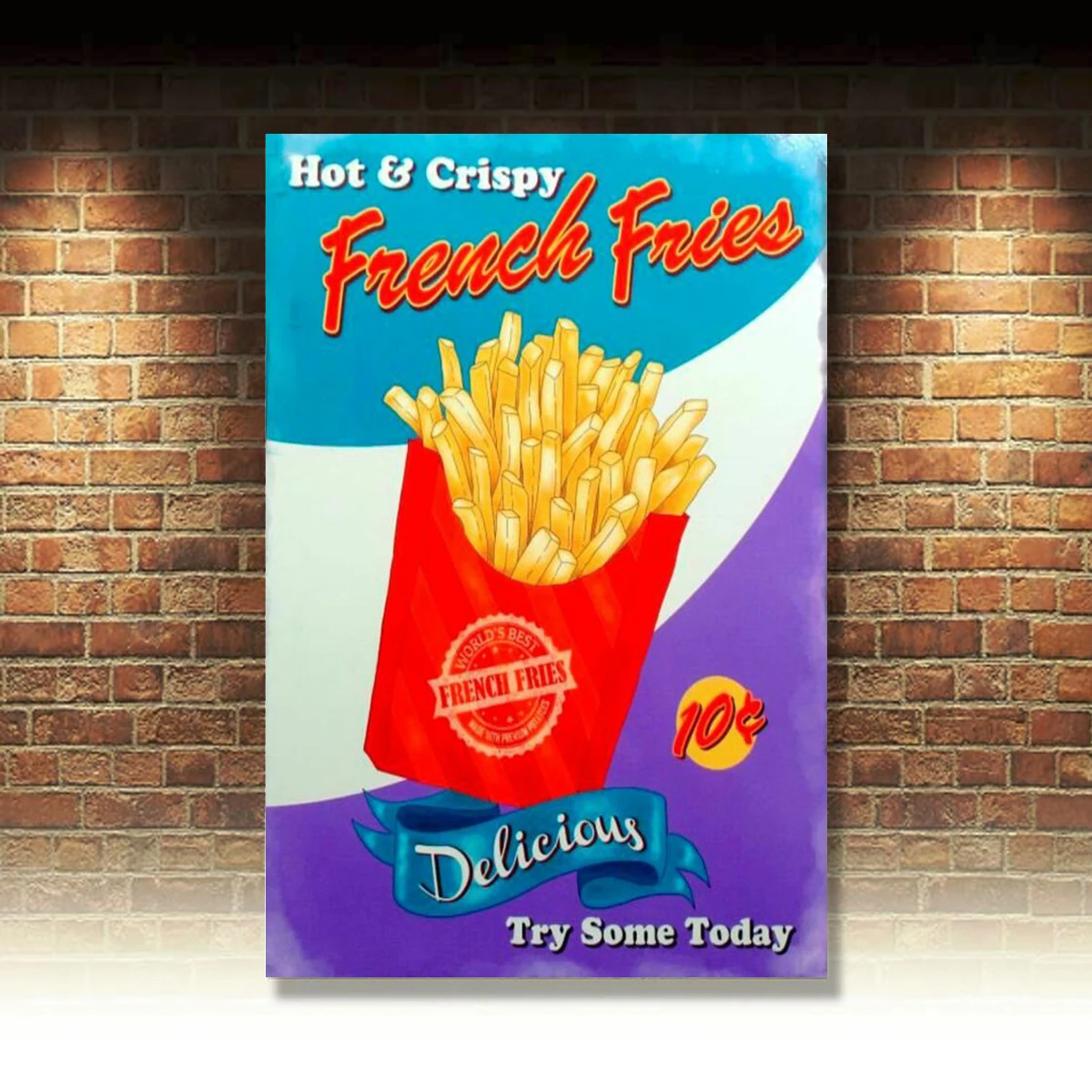 

Хит продаж, постер с картофелем фри, металлические жестяные знаки, ретро-тарелка, кухонный Настенный декор