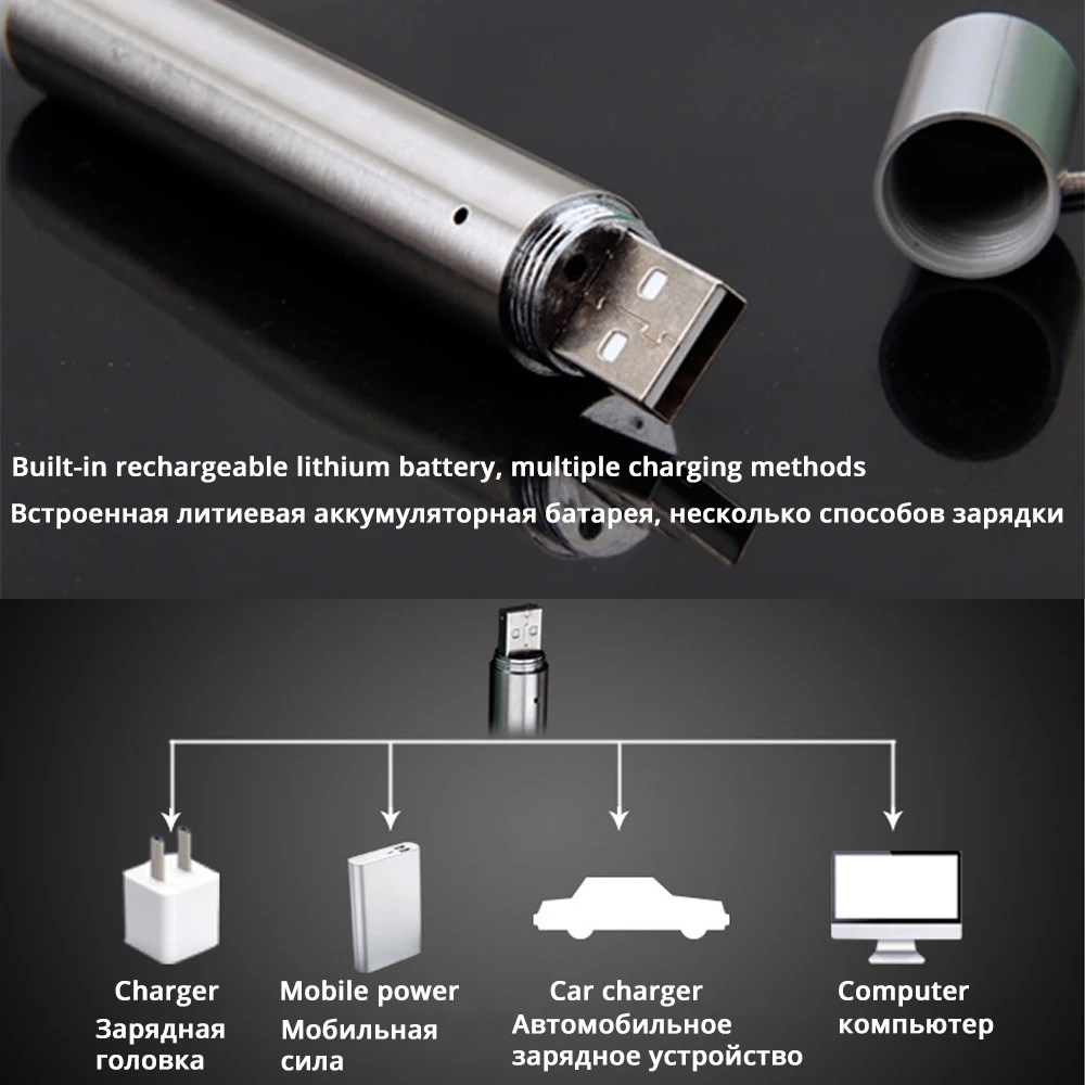 Многофункциональный Перезаряжаемые светодиодный вспышка светильник UV фонарь