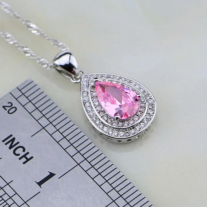 Комплект из колье и серёг серебра 925 пробы с фианитом