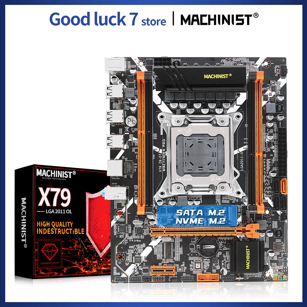 Verkaufen X79 Motherboard LGA 2011 Set Kit Mit Intel Xeon E5 2689 Prozessor DDR3 32GB(4*8GB)ECC RAM Speicher Mit VRM FAN M-ATX X79 Z9-D7