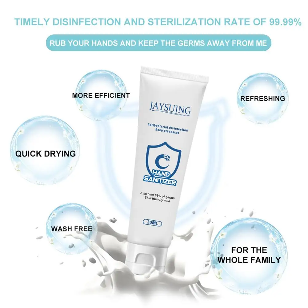 

30ml Disposable Hand Sanitizer Portable Wash Free Antibacterial Hand Cleaner Portable Hygienic Agent Home Cars Accessories