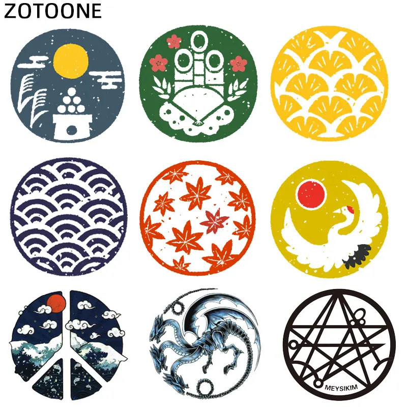 ZOTOONE круглые нашивки для рисования патчи одежды Детские термопереноса