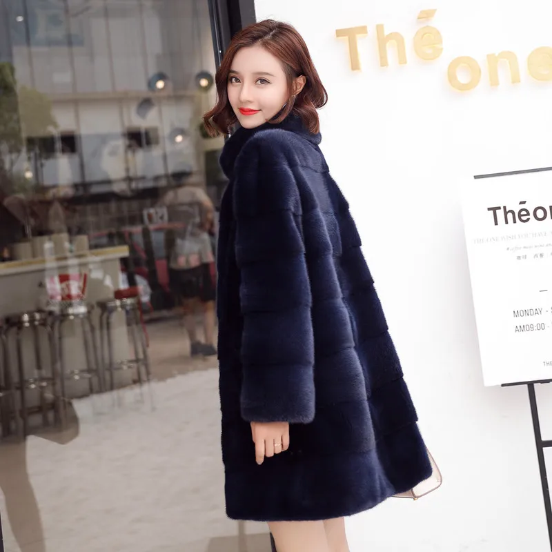 Parka Clothes 2020 Mink Real Fur Korean Winter Coat Women Leather Jacket Manteau Femme 1599 YY2278