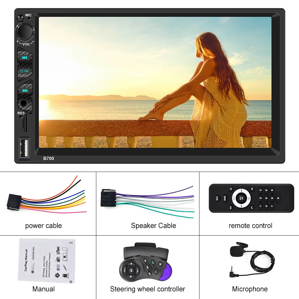 Автомобильный мультимедийный плеер Podofo стерео-система на Android с FM-радио