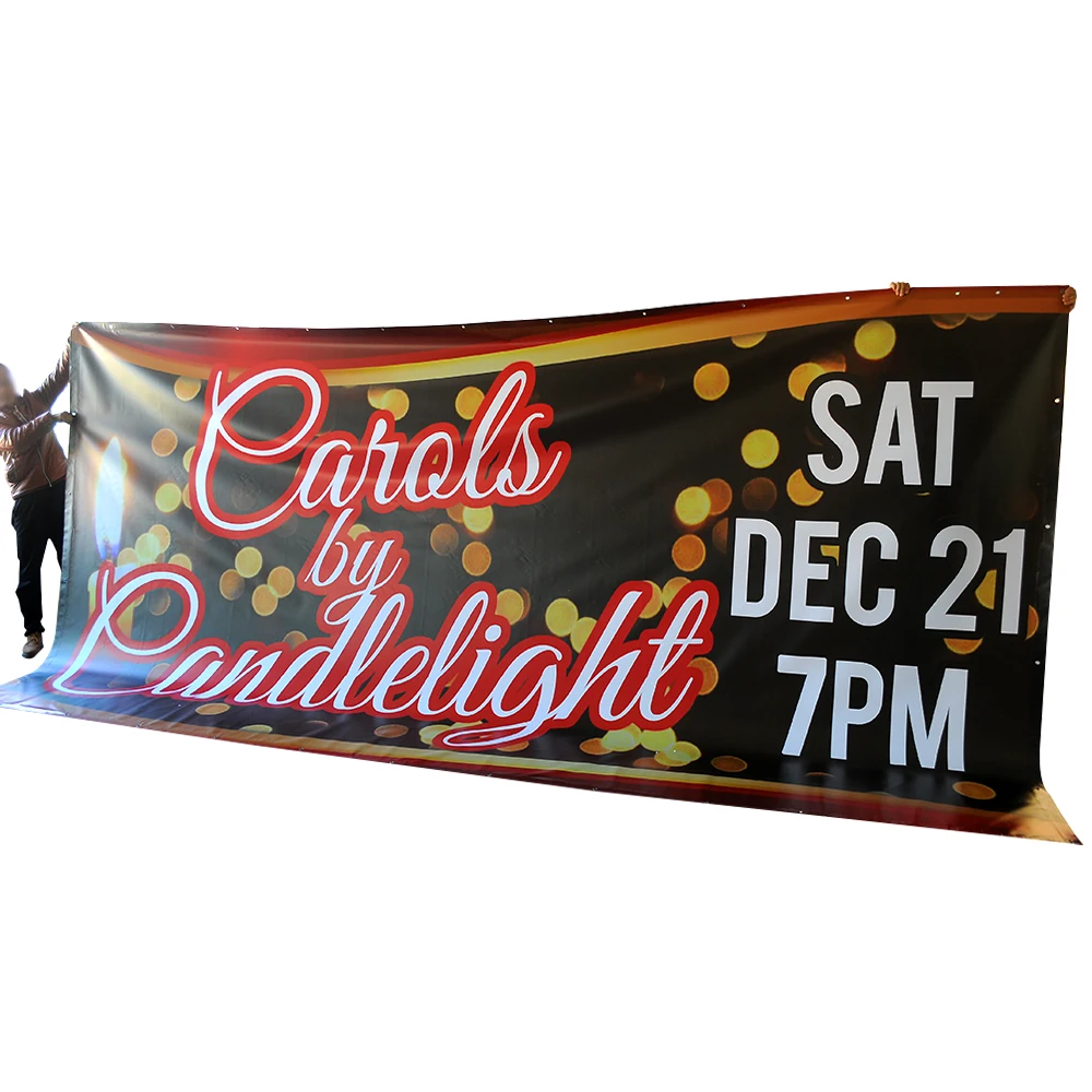 Пользовательский наружный виниловый рекламный баннер с принтом|Флаги баннеры и