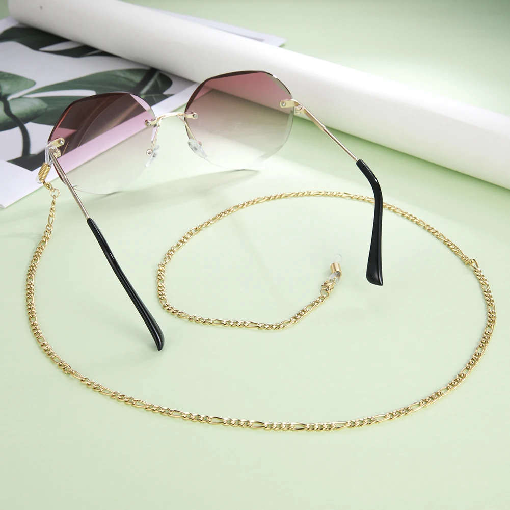 Skyrim Figaro Chain for Glasses Lanyard Stainless Steel Gold Color Sunglasses Chains Eyewear Cord Eyeglass Strap Women Men | Аксессуары