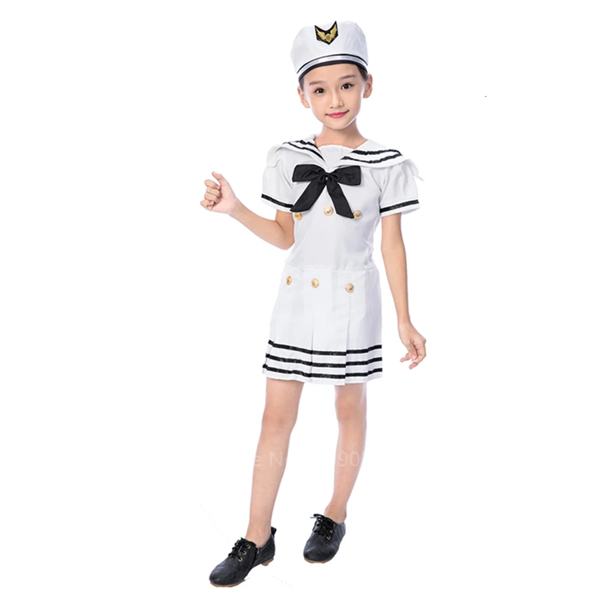 Детская Темно Синяя Униформа карнавальный костюм на Хэллоуин вечерние костюмы