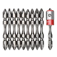 broppe 101 65mm ph2 s2 alloy steel magnetic double head 14 shank electric screwdriver bit set with strong magnetic ring