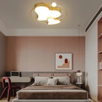 modern heart shape metel ceiling light fixtures nordic led gold ceiling lamp for girls baby princess wedding kids room bedroom
