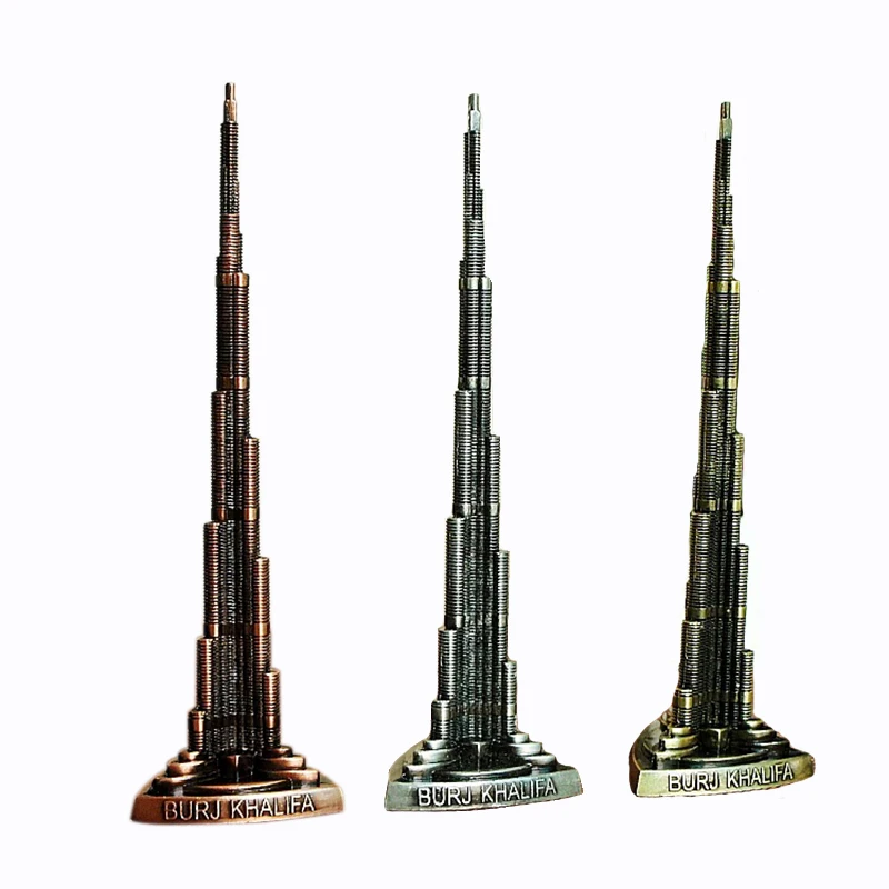 Burj Khalifa башня сплав Мини фигурки украшения для офиса декор гостиной украшение