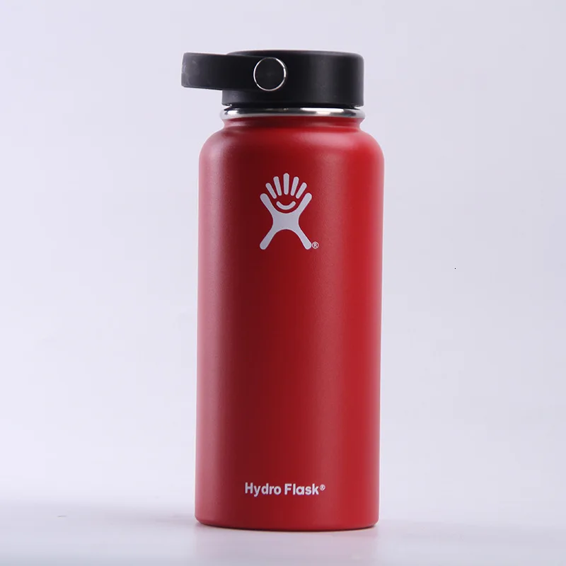 red Гидрофляга бутылка воды Фрост 32 унции Hidro фляжка сиреневый 40 унций Hyrdoflask 18 унций дропшиппинг Рождественский подарок - Цвет: red