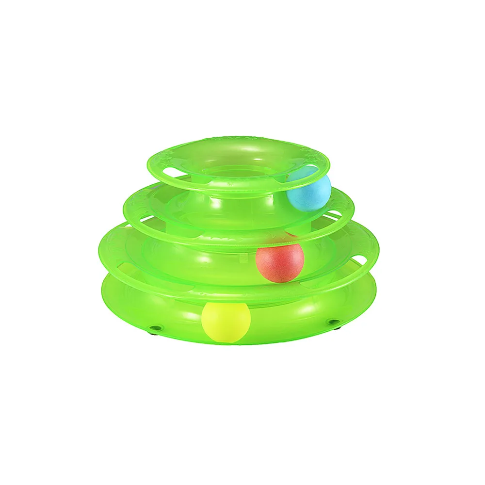 Забавные интерактивные игрушки для кошек трехслойные детские 3 уровневая башня