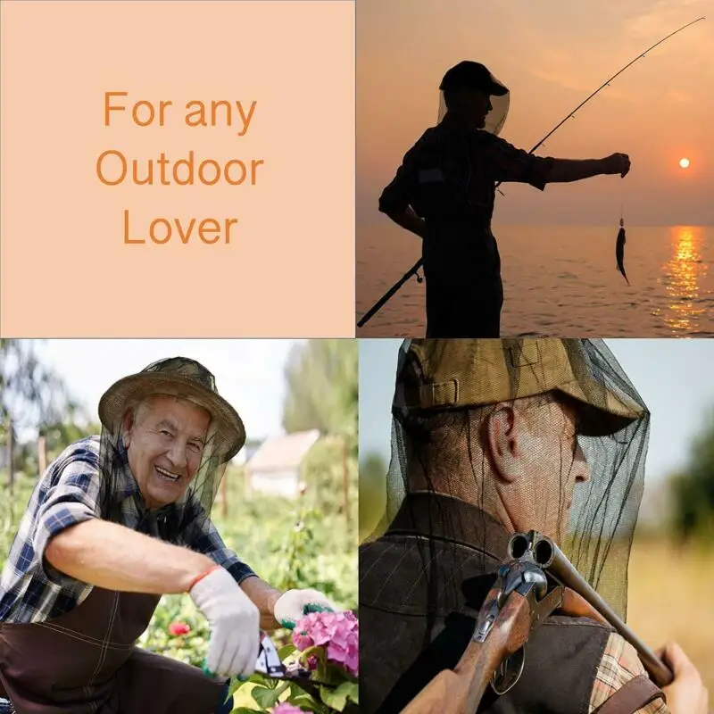 3X комары мухи ошибка голова чистая лицо Кемпинг Открытый Садоводство ферма