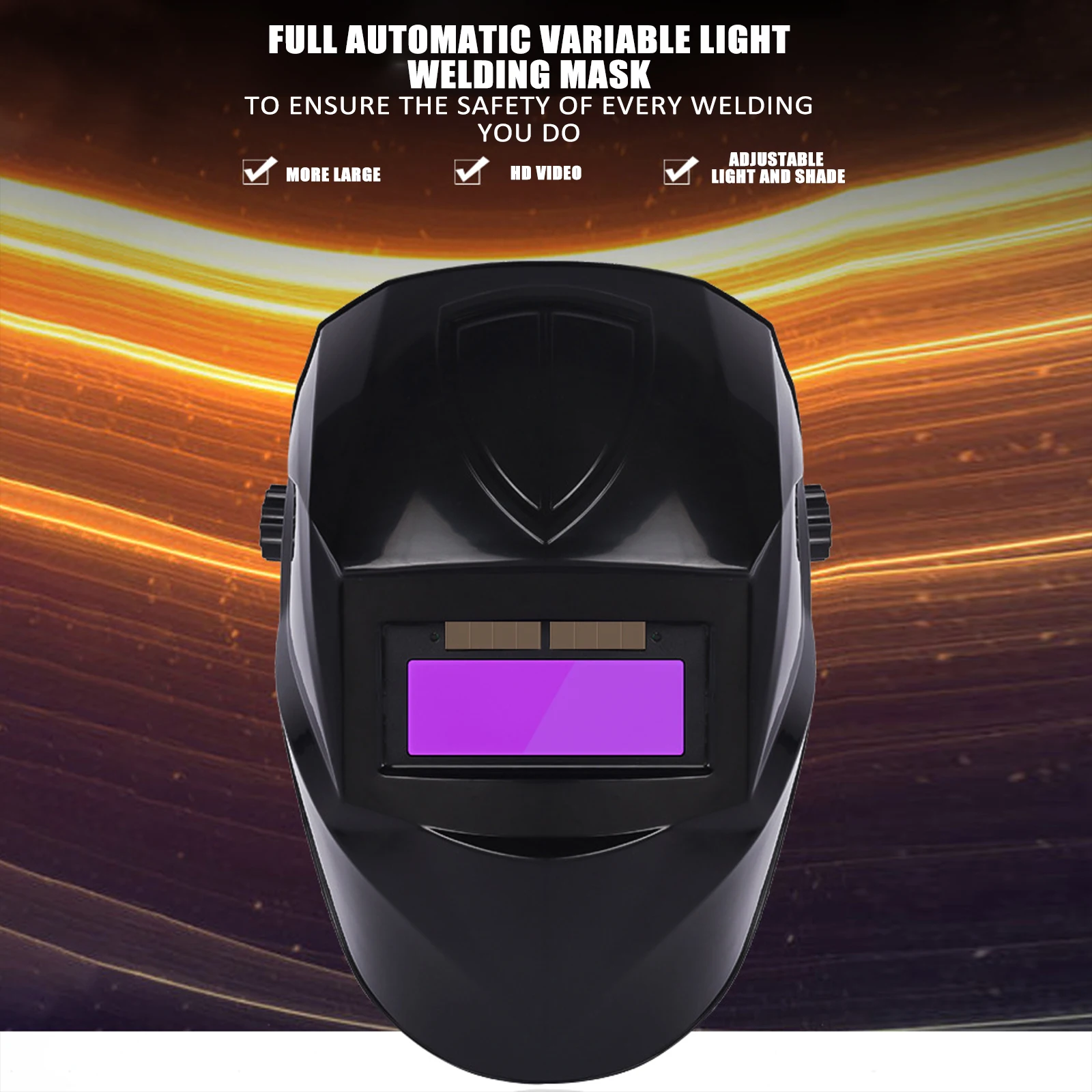 

Auto Darkening Welding Helmet Variable Darkening Welding Mask Weld Hood Solar Powered for Building Welding Mechanic
