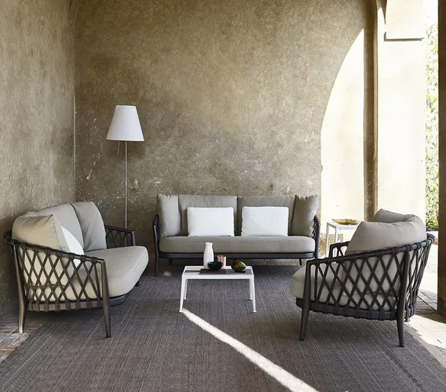 Комплект мебели из ротанга для внутреннего дворика Северная Европа бесконечно