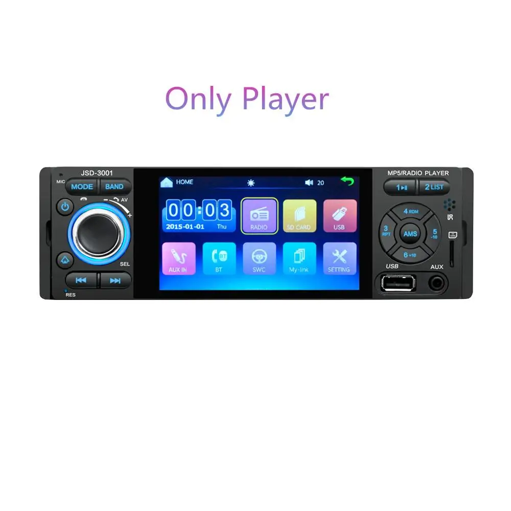 Only radio LTBFM " сенсорный экран автомобиля стерео Bluetooth автомобиля Радио 1 Din Зеркало Ссылка Авторадио аудио MP5 видео плеер USB/MP3/TF JSD3001 радио - Цвет: Only radio