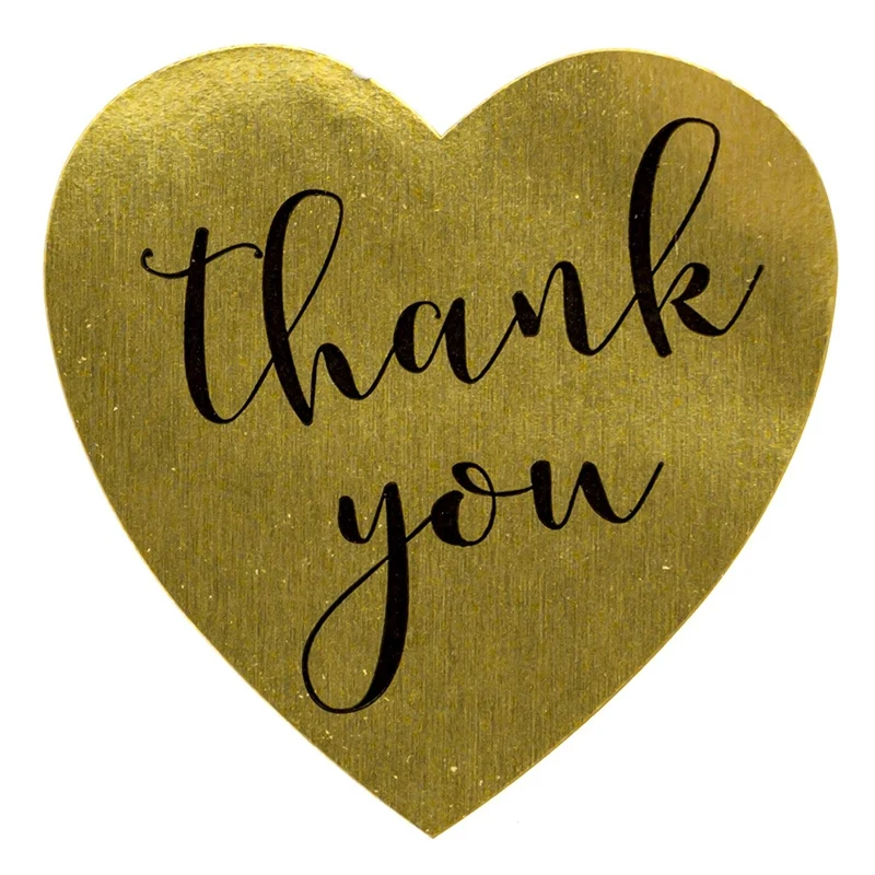 Золотое сердце форма спасибо фольги стикер этикетки-500 s | Игрушки и хобби