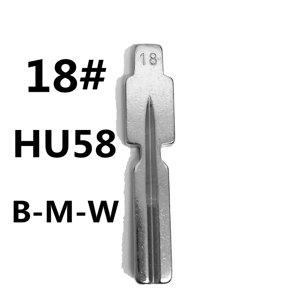 Универсальный Автомобильный ключ LISHI HU58, 10 шт., 18 # KD, лезвие ключа для KEYDIY KD XHORSE VVDI для Φ 3 5 7 серии E36 E38 E39 E46 EWS 10 шт 18 флип ключ hu58 kd vvdi полотно дистанционного ключа для bmw ews e46 e39 e32 e36 e70 e63 e38 e83 e81